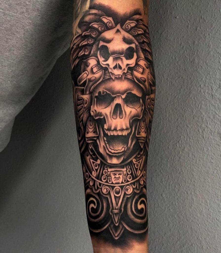 aztec forearm tattoo ideas for men