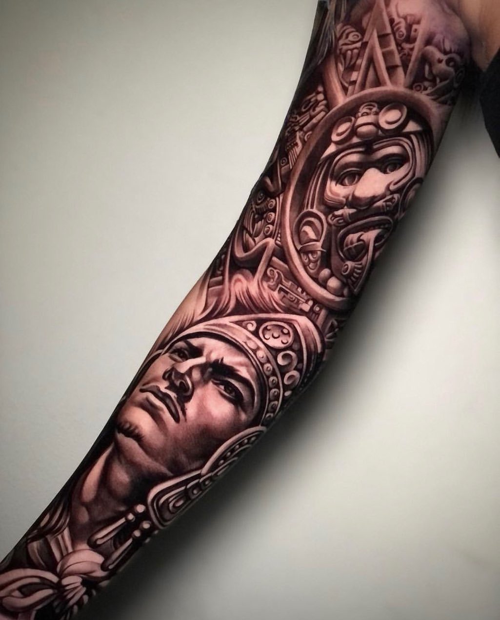 aztec forearm tattoos for men 0010