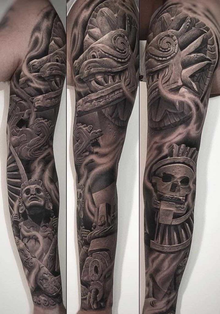 aztec forearm tattoos for men 0013