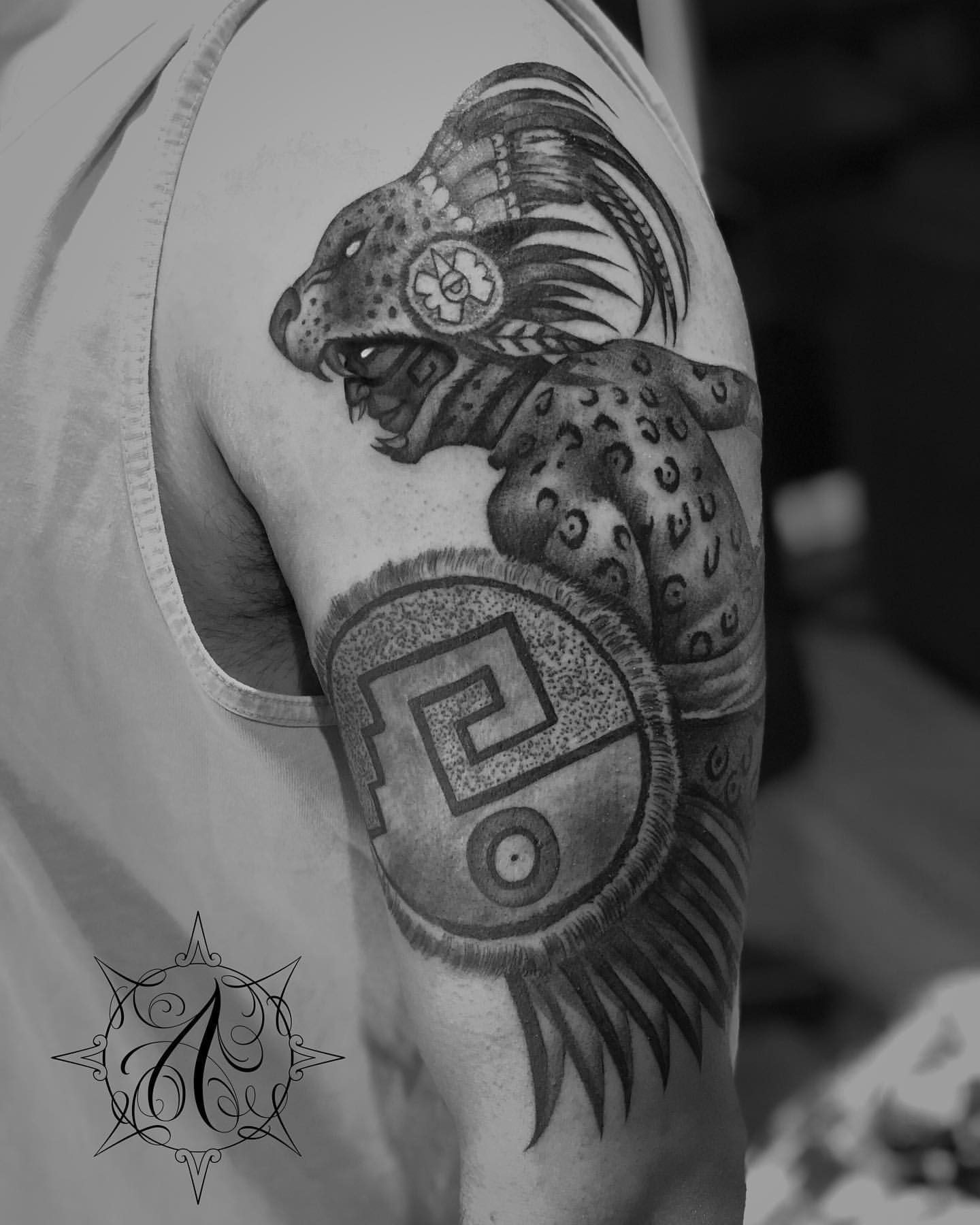 aztec forearm tattoos for men 0016