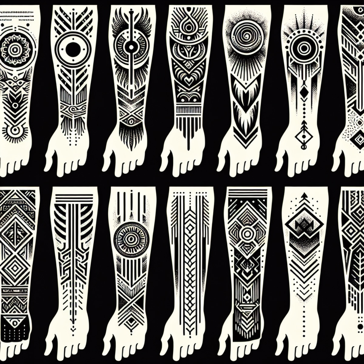 aztec forearm tattoos for men 0021