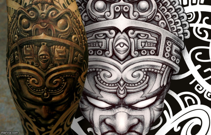 aztec forearm tattoos for men 0022