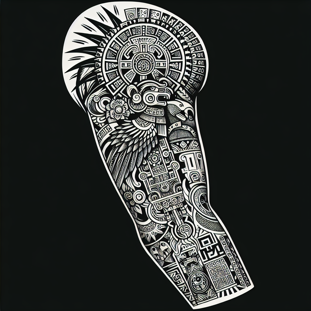 aztec forearm tattoos for men 0023