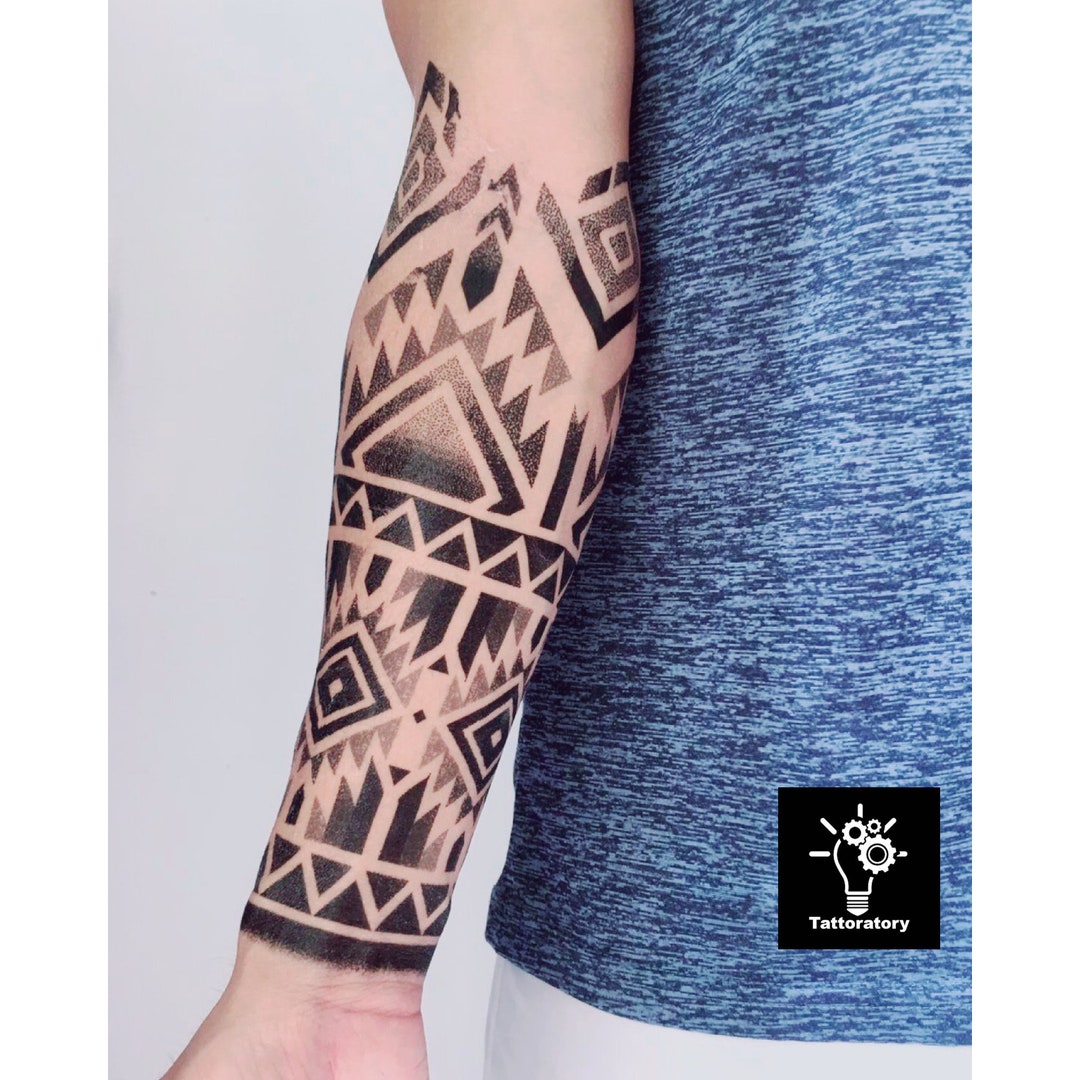 aztec forearm tattoos for men 0024