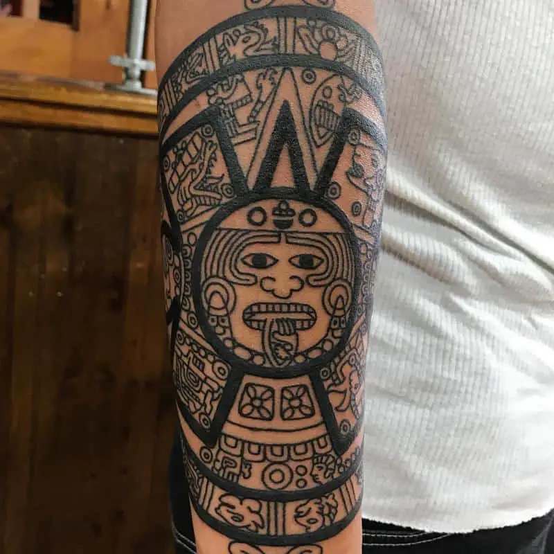 aztec forearm tattoos for men 0045