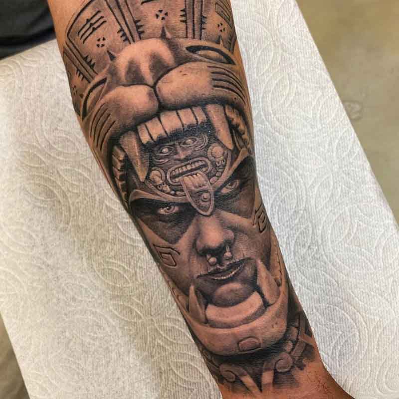 aztec forearm tattoos for men 0048