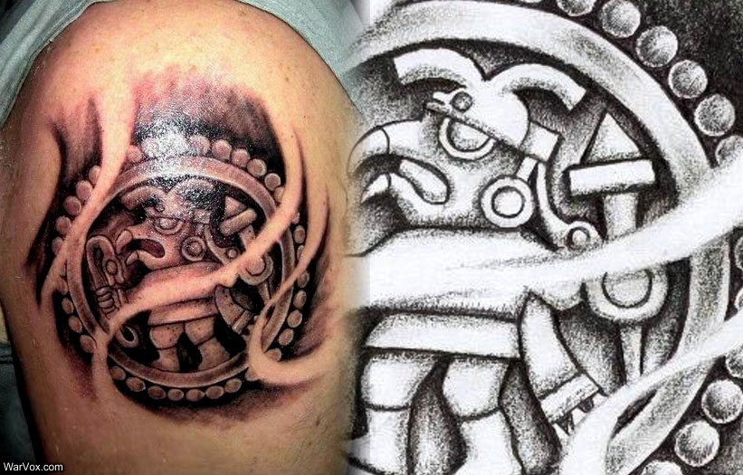 aztec forearm tattoos for men 0077