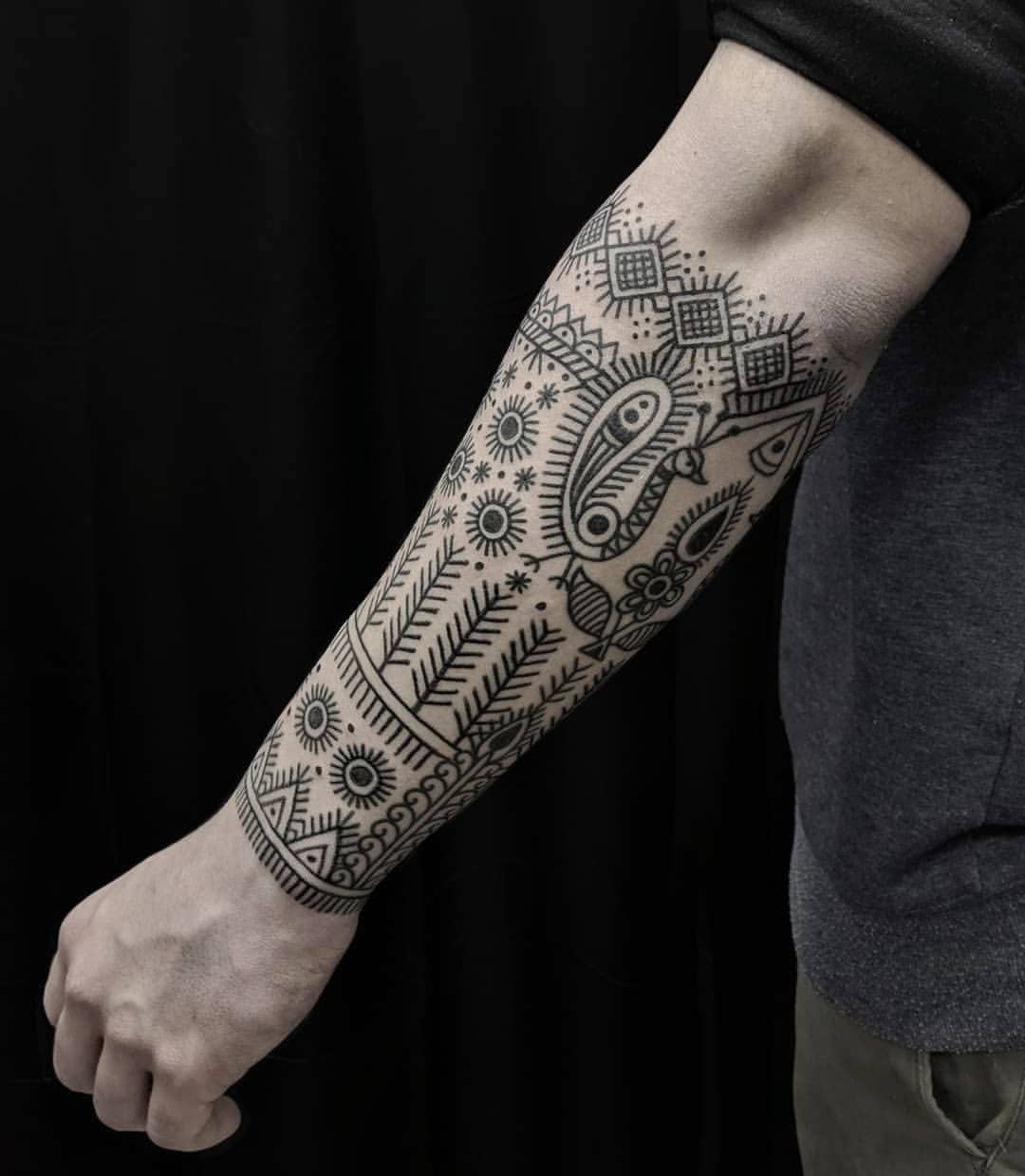 aztec forearm tattoos for men 0078