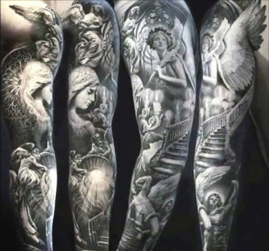 Aztec sleeve tattoos for men