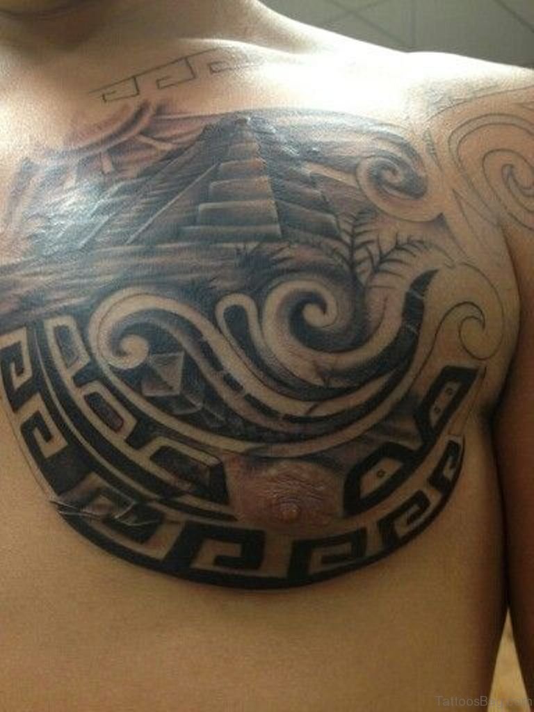 Aztec warrior chest tattoos for men 0028