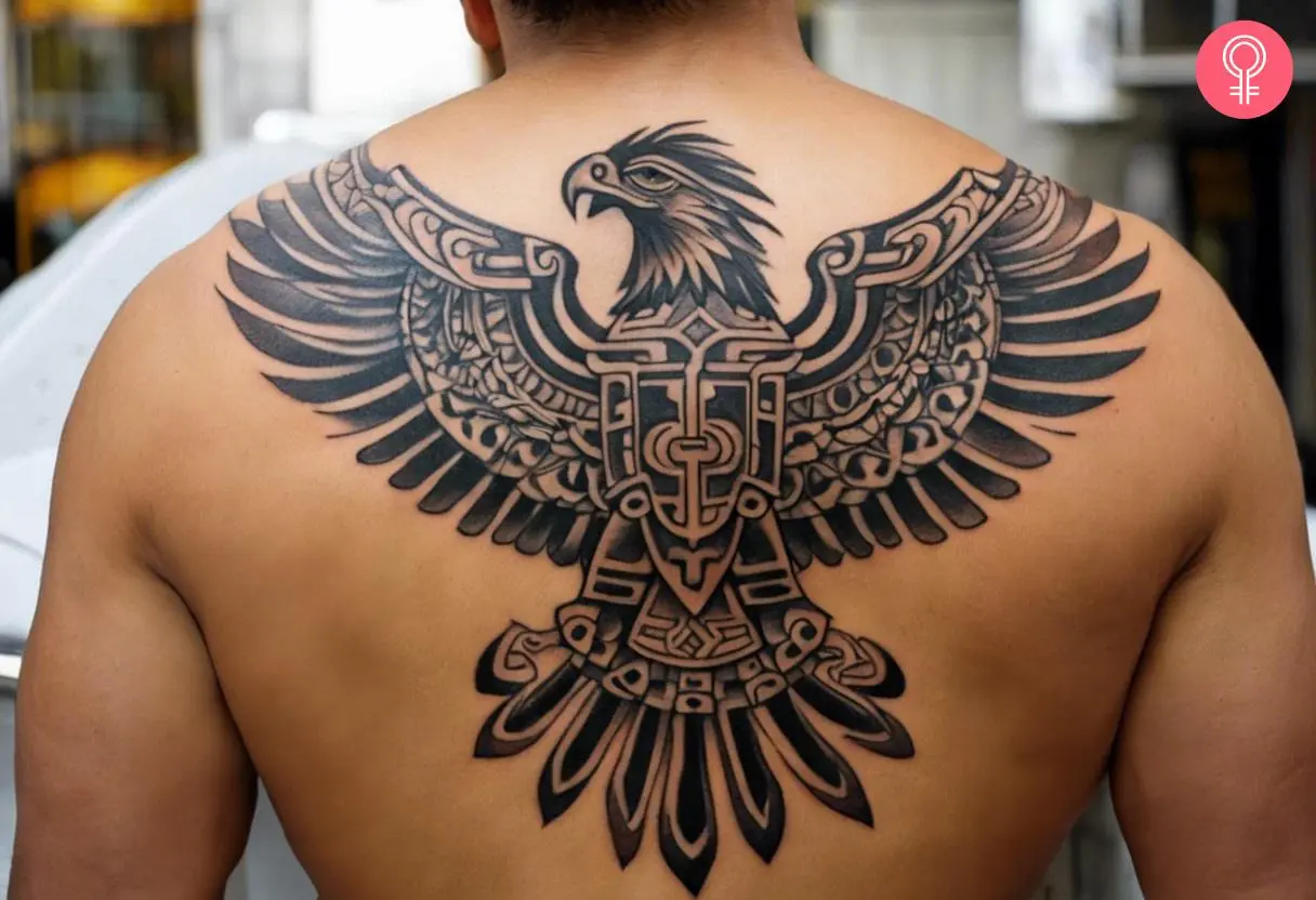 Aztec warrior chest tattoos for men 0033