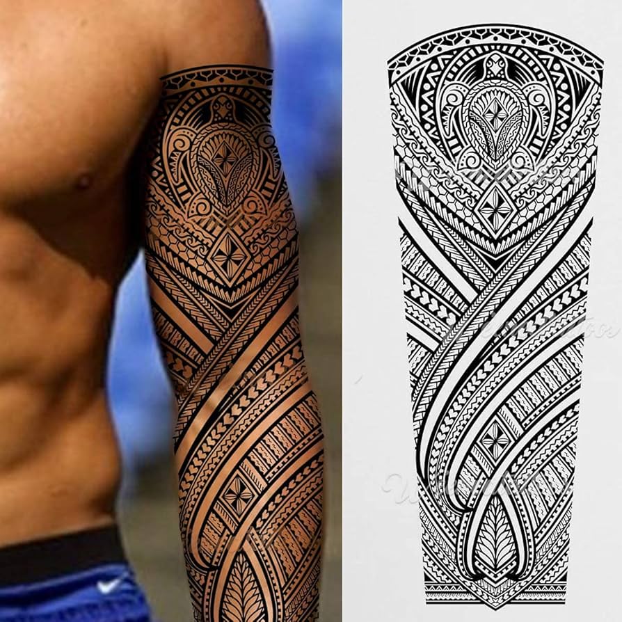 Aztec warrior chest tattoos for men 0064