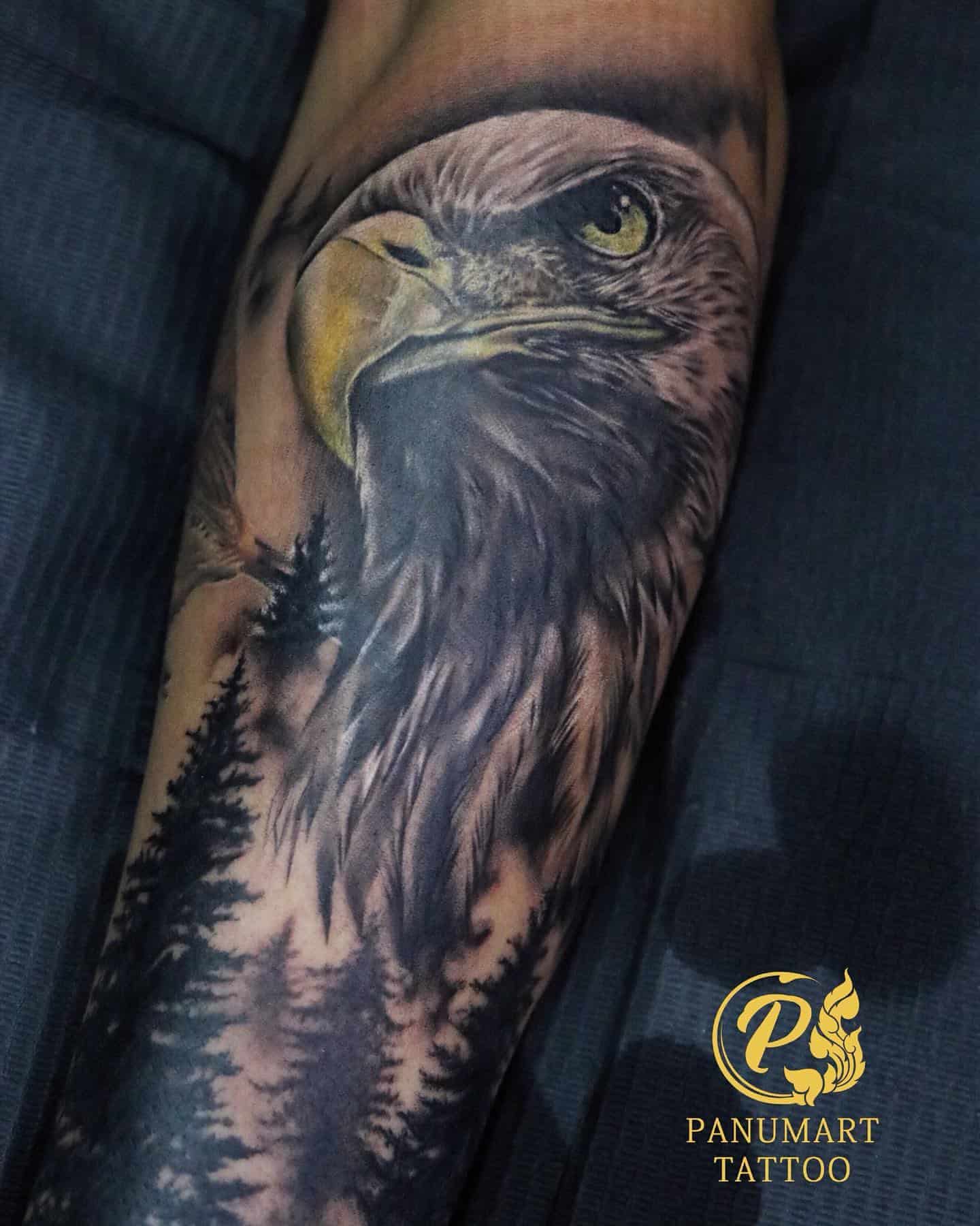 back eagle tattoos for men 0015