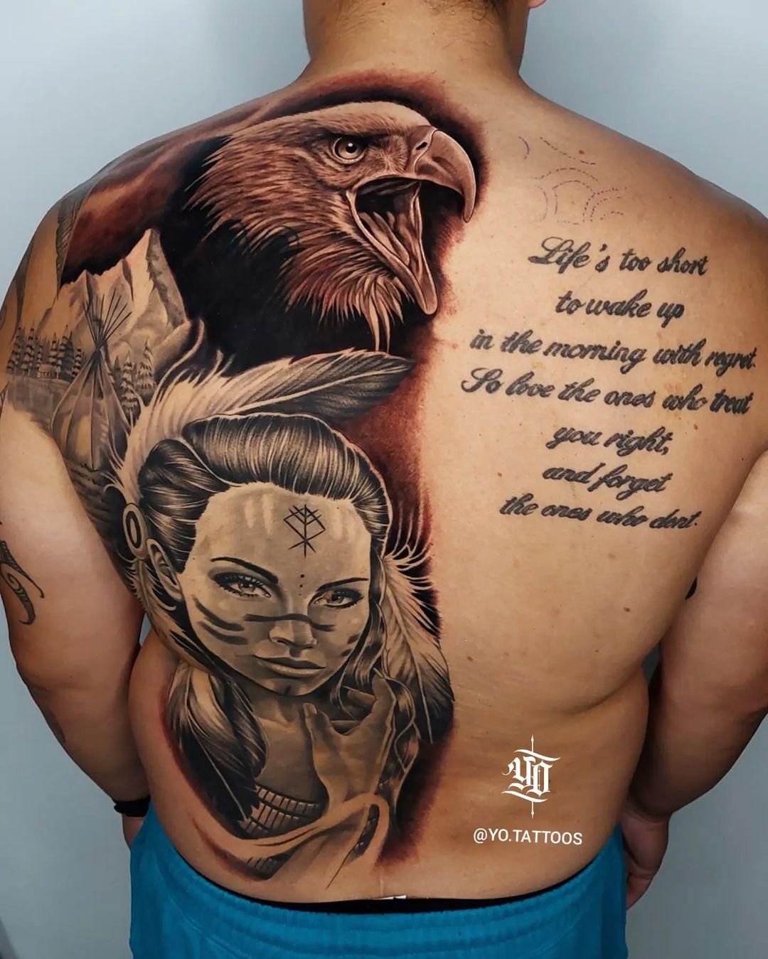 back eagle tattoos for men 0030