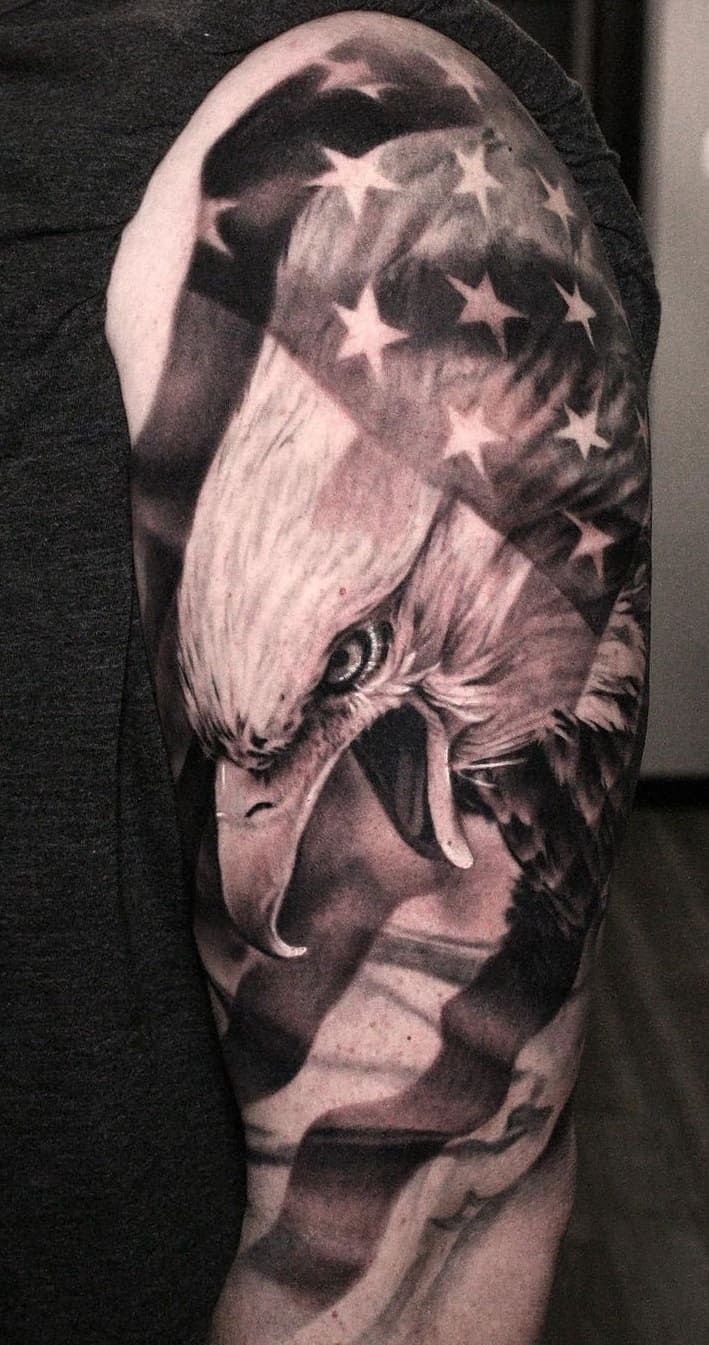 back eagle tattoos for men 0086