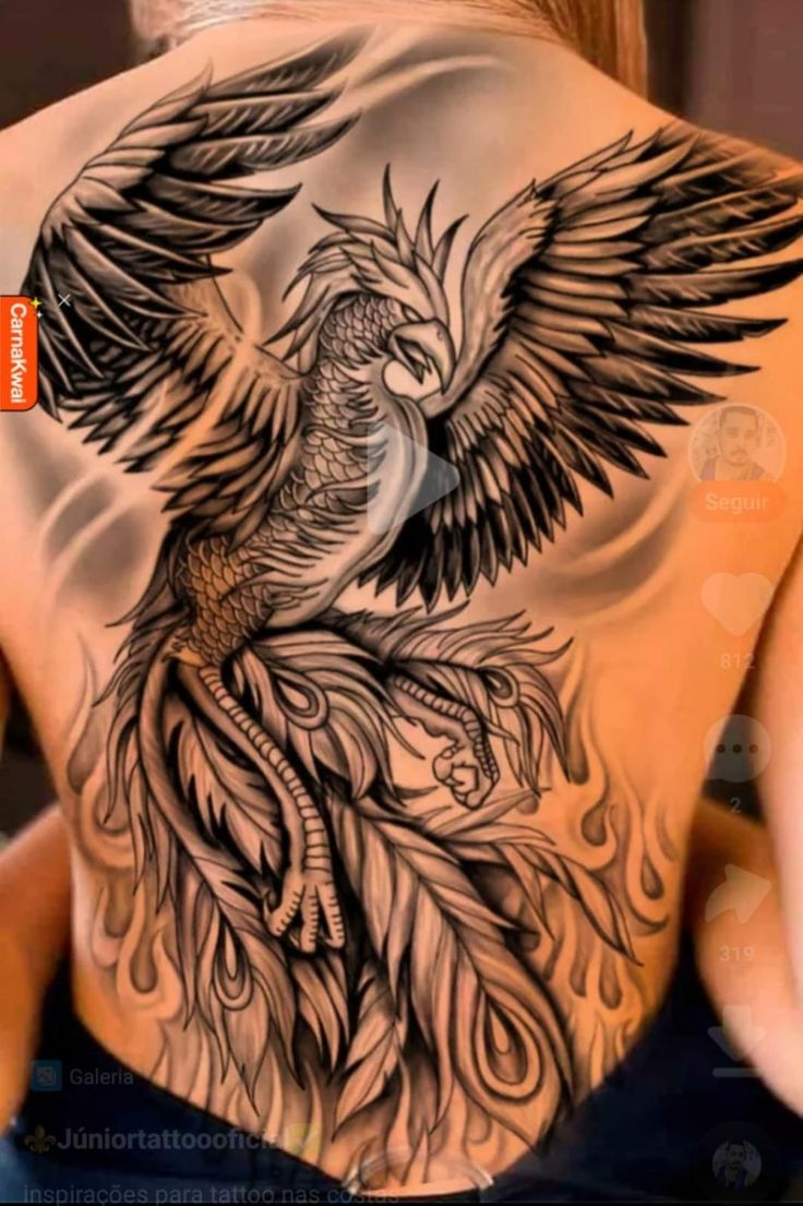 back eagle tattoos for men 0088