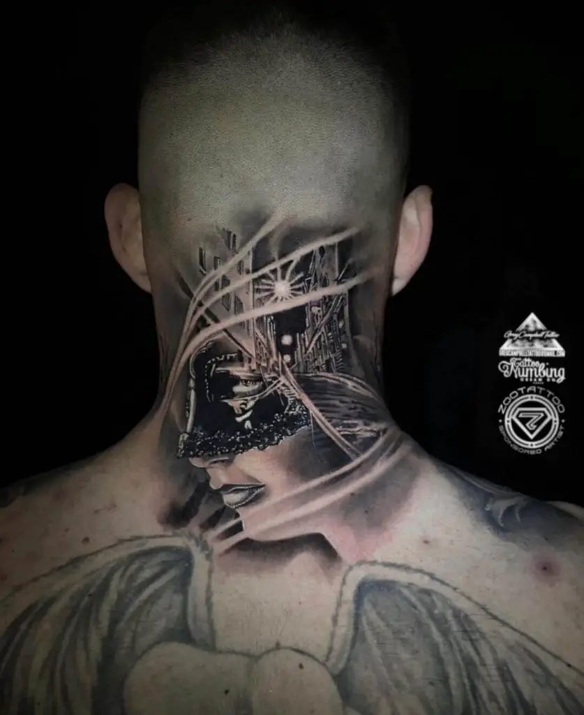 back of neck tattoos for men 0039