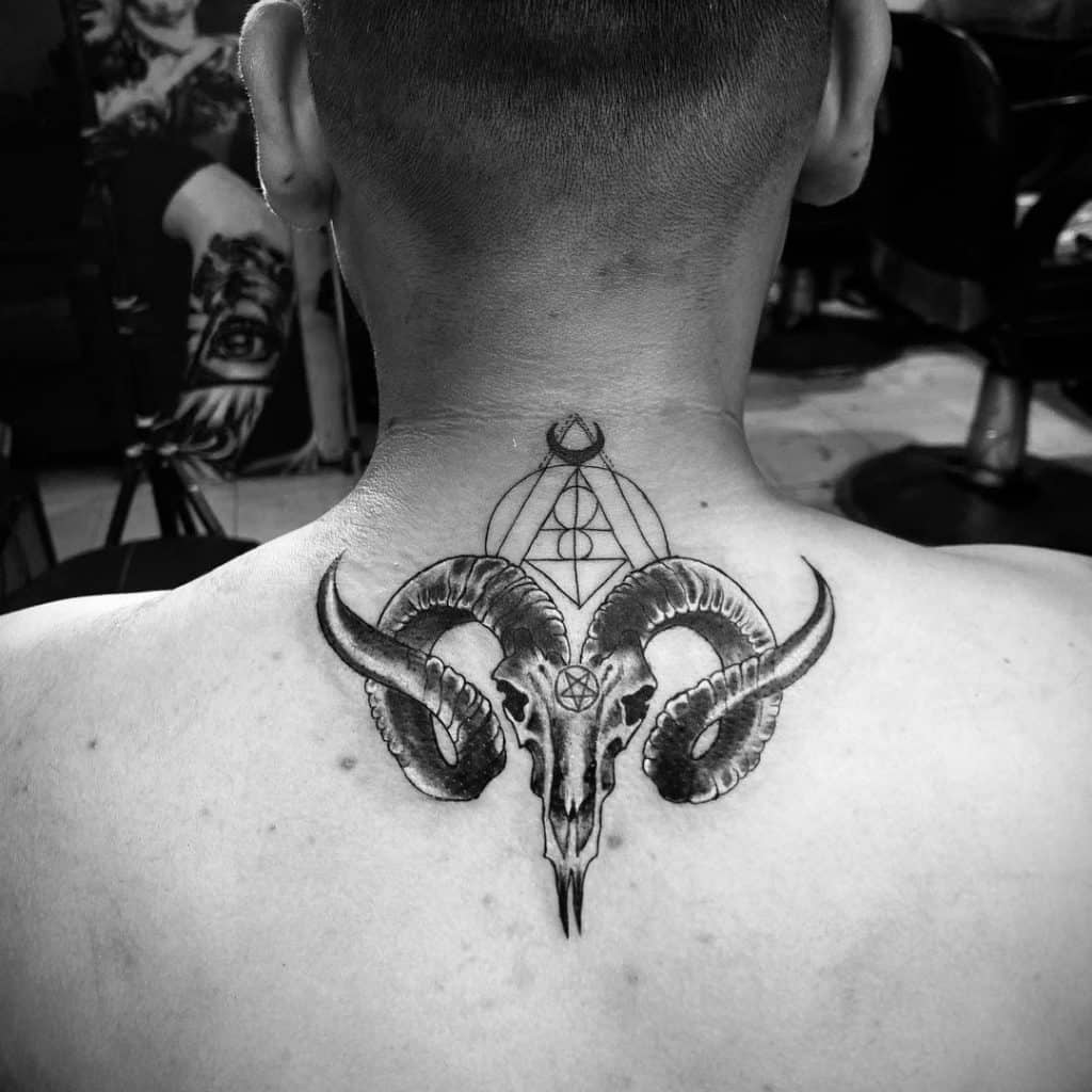 back of neck tattoos for men 0055