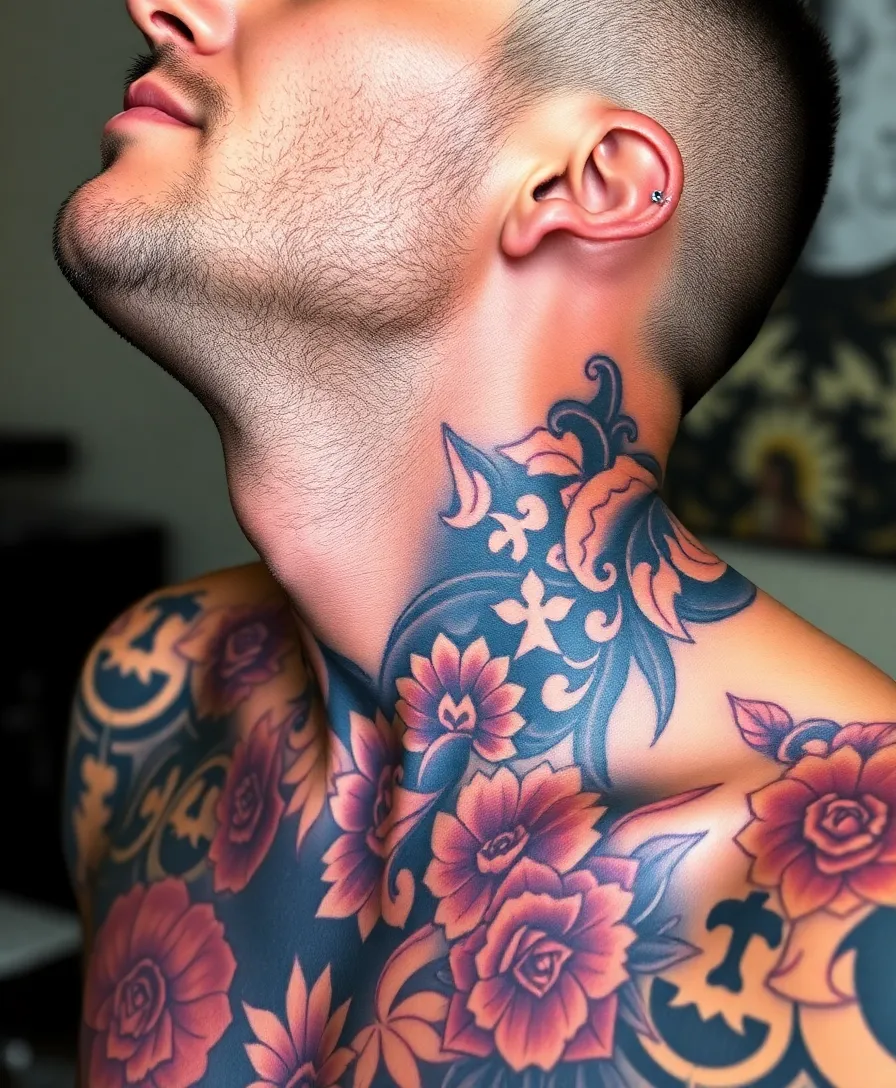 back of neck tattoos for men 0056