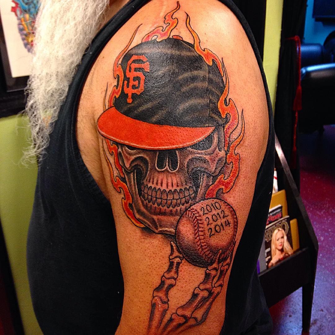 baseball tattoos for men 0012