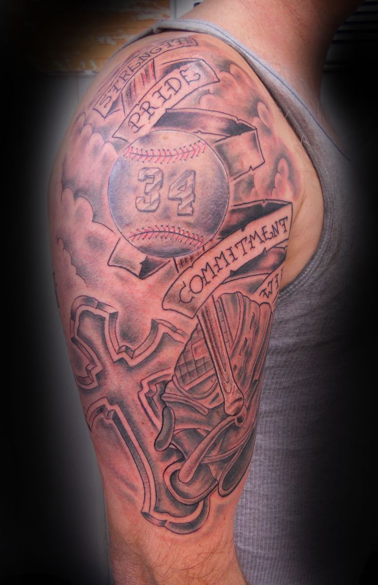 baseball tattoos for men 0039