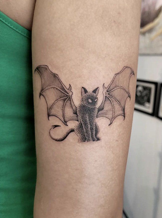 bat sleeve tattoos for men