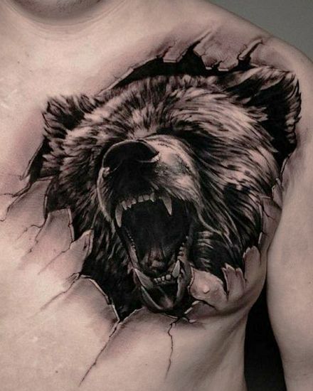 bear tattoos for men 0016