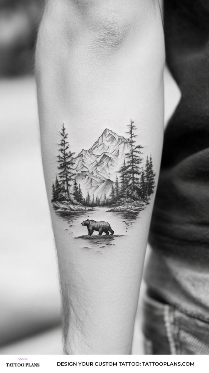 bear tattoos for men 0017