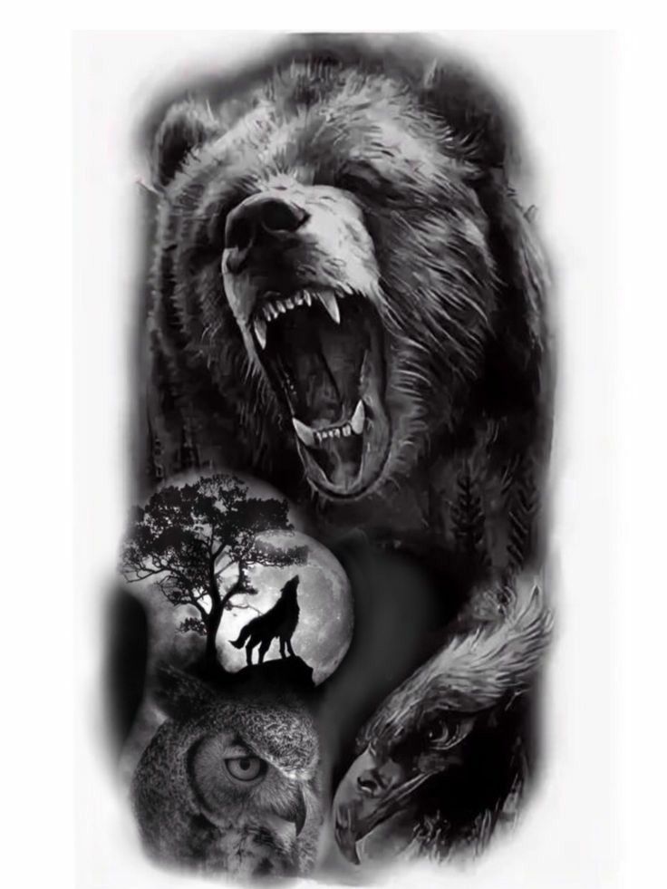 bear tattoos for men 0069