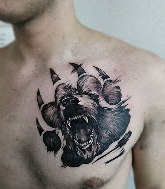 bear tattoos for men 0072