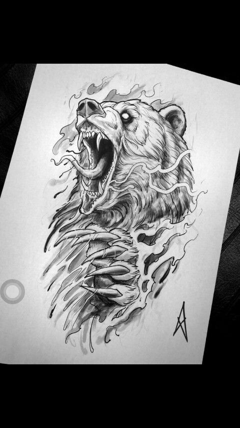 bear tattoos for men 0088