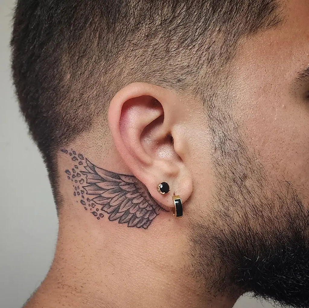 behind the ear tattoo designs for men