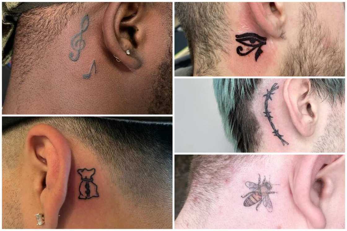 behind the ear tattoos for men 0015