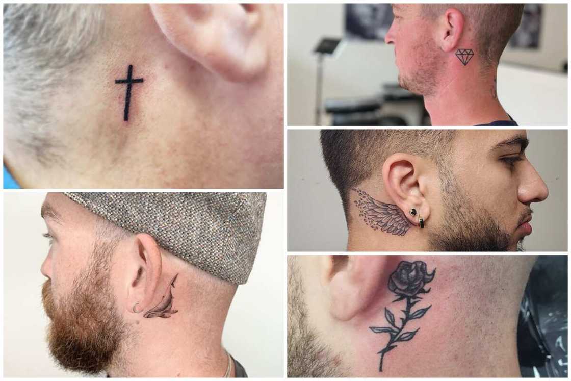 behind the ear tattoos for men 0018