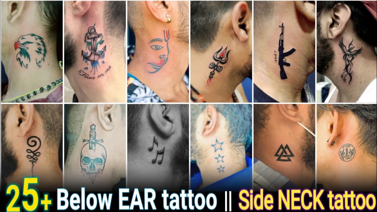 behind the ear tattoos for men 0022