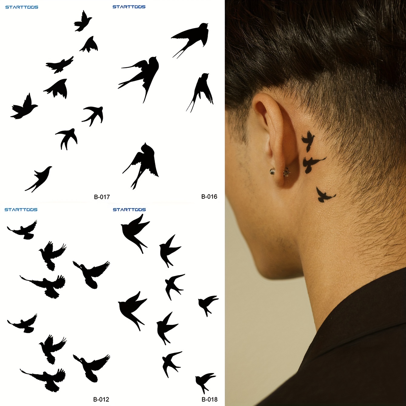 behind the ear tattoos for men 0023