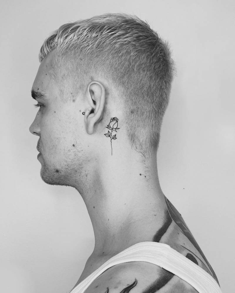 behind the ear tattoos for men 0025