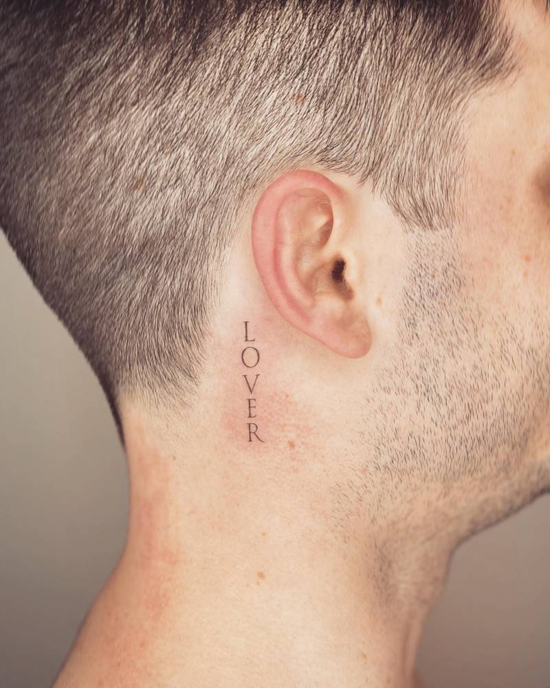 behind the ear tattoos for men 0028