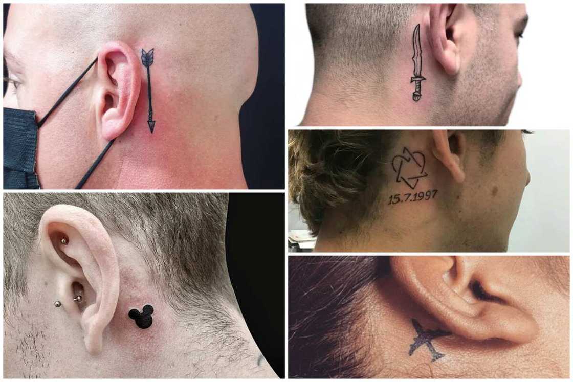 behind the ear tattoos for men 0040