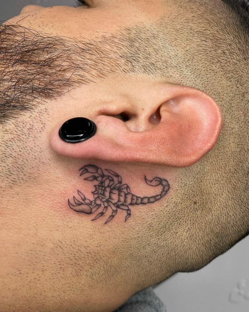 behind the ear tattoos for men 0045