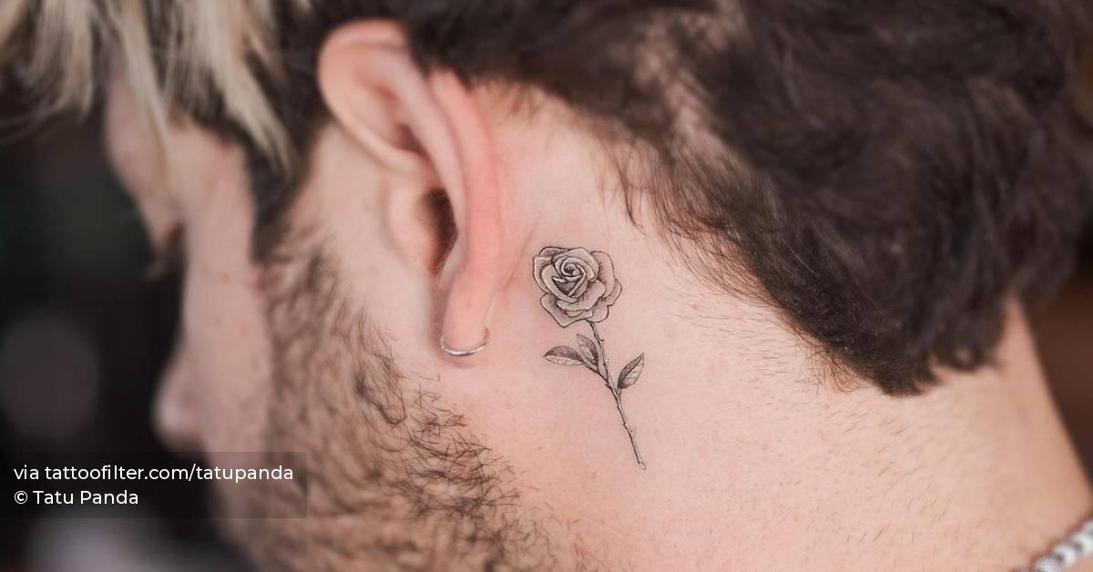 behind the ear tattoos for men 0058