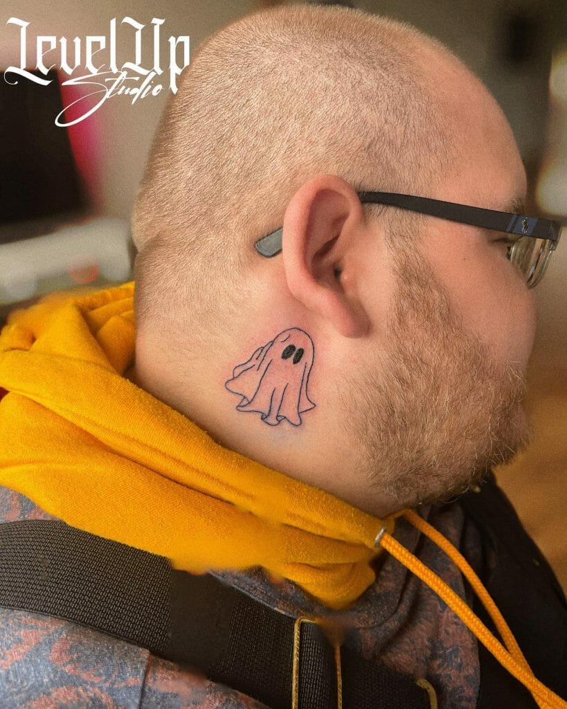 behind the ear tattoos for men 0087