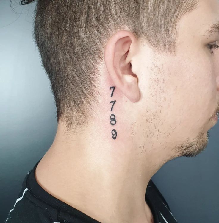 behind the ear tattoos for men 0096