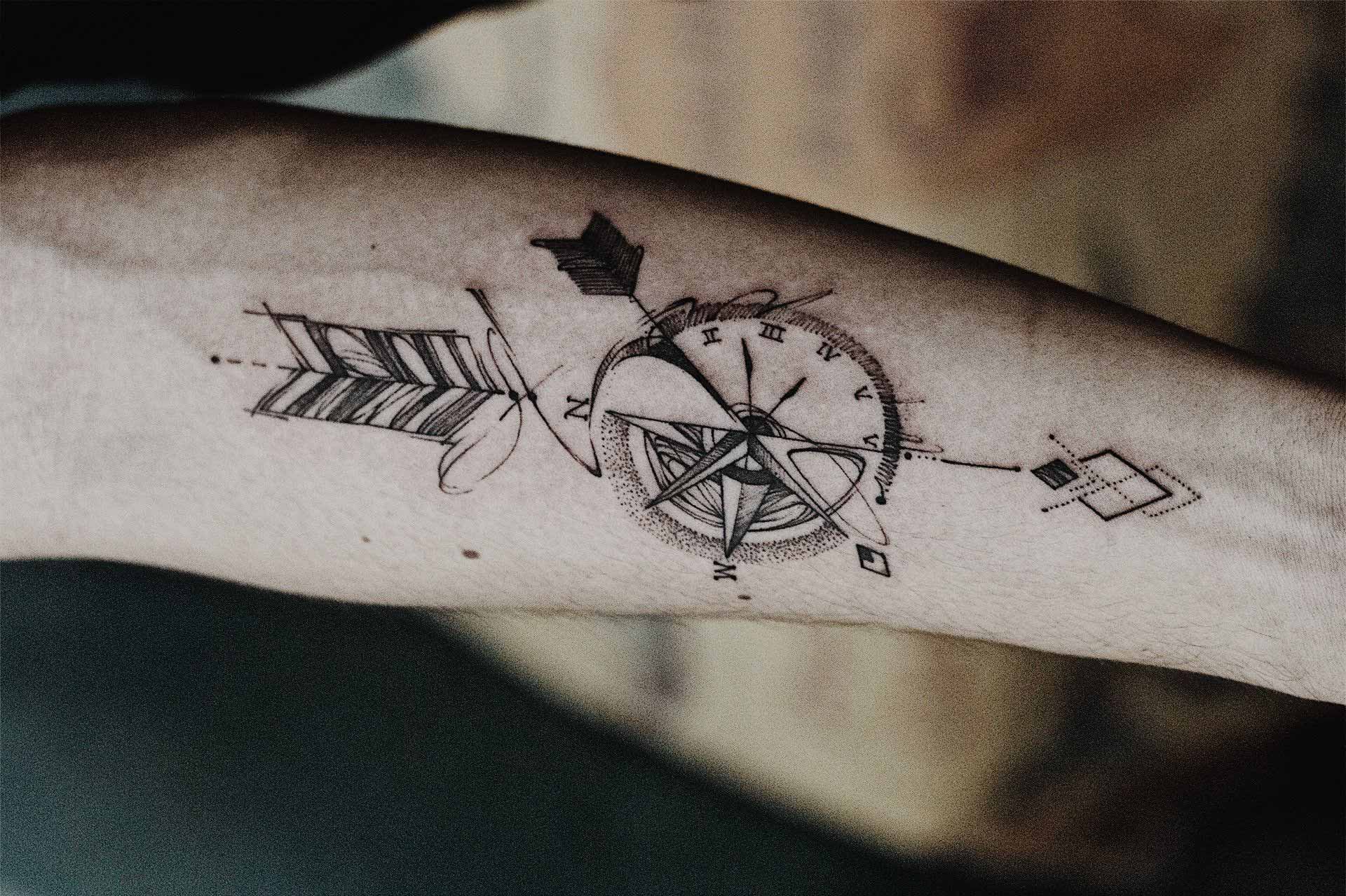 best compass tattoos for men