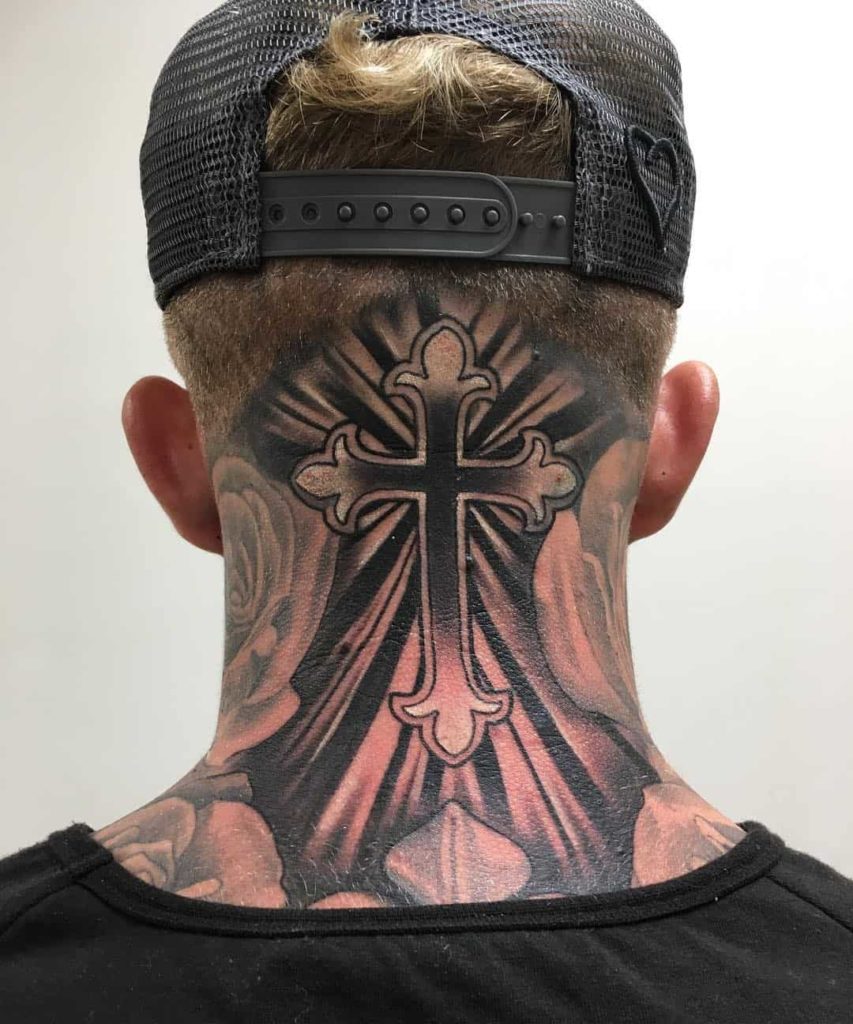 best Cross neck tattoos for men ideas