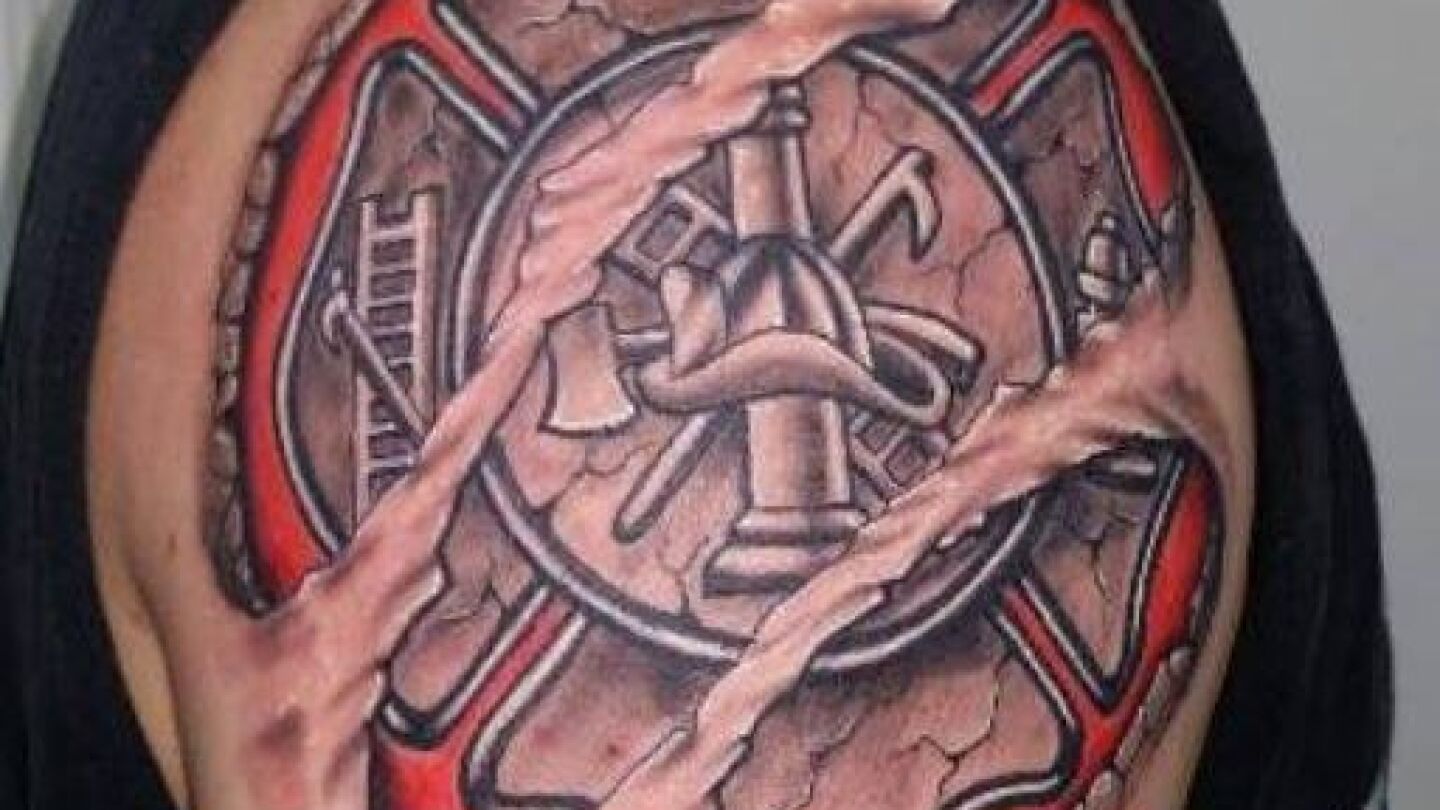 best designs for firefighter tattoos for men