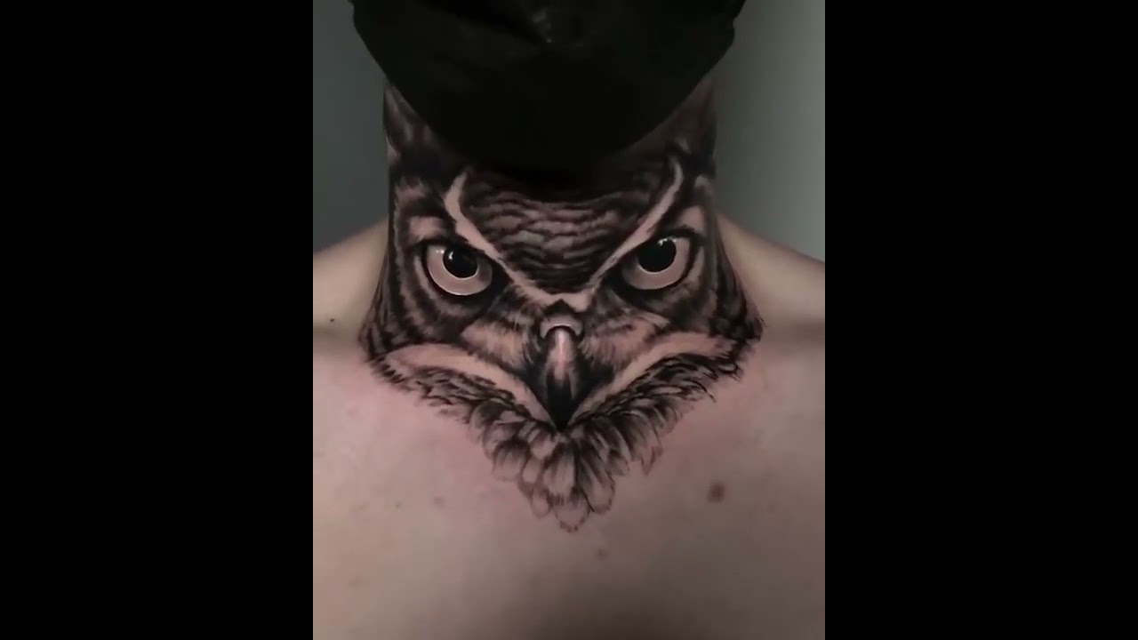 best placements for owl neck tattoos for men