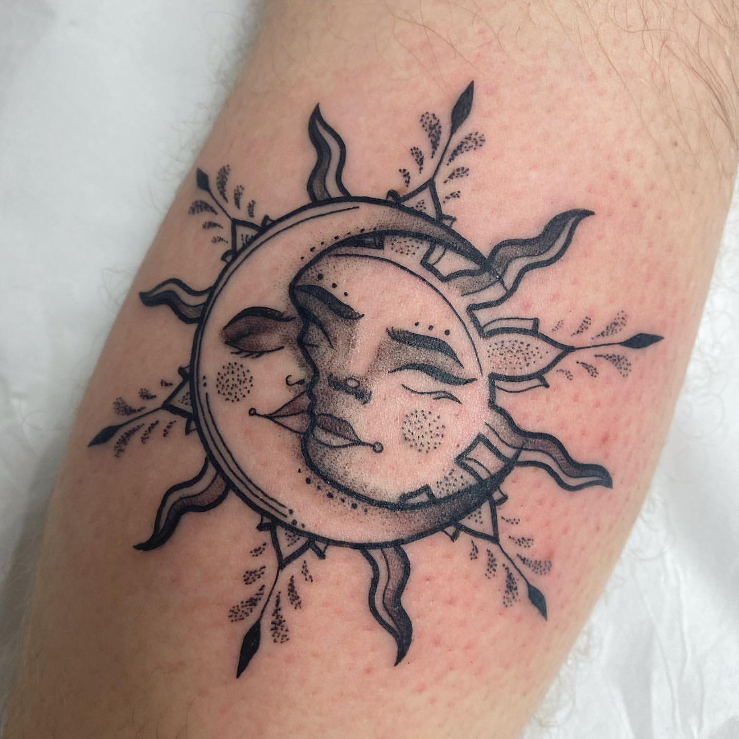 best sun and moon tattoos designs for men