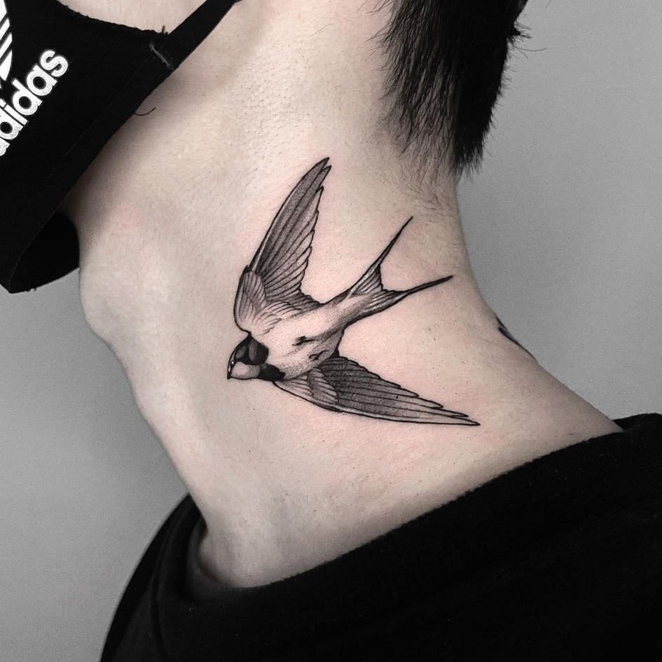 bird neck tattoos for men 0026