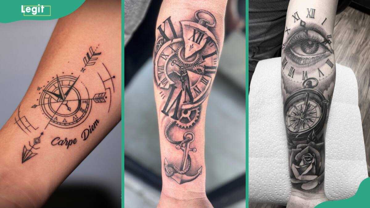 birth clock tattoo for men 0013